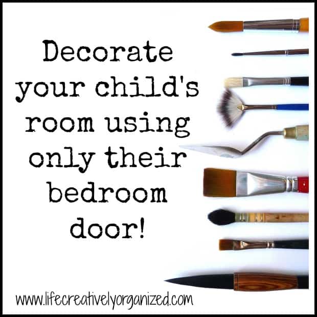 Need some ways to dress up a child’s room without having to paint all the walls? Here are some ideas I found to decorate a child’s bedroom door.