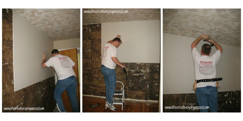Amazing DIY room transformation by removing outdated cork from wall