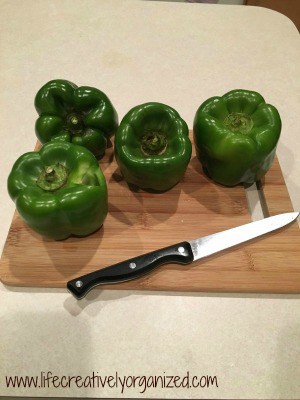 green peppers on chopping board1