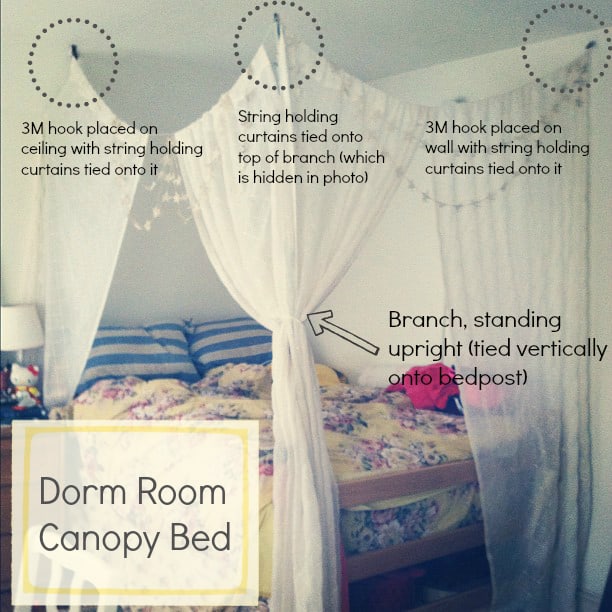 hooks dorm canopy bed