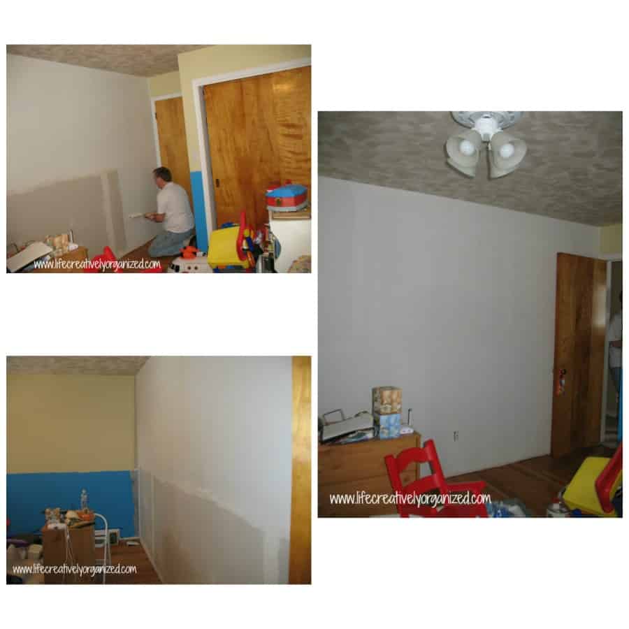 Amazing DIY room transformation by removing outdated cork from wall