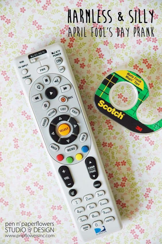 tape on the remote