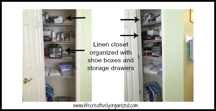 Master linen closet storage