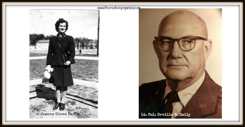 Military pictures – Orv and Jeanne Daily (my parents)
