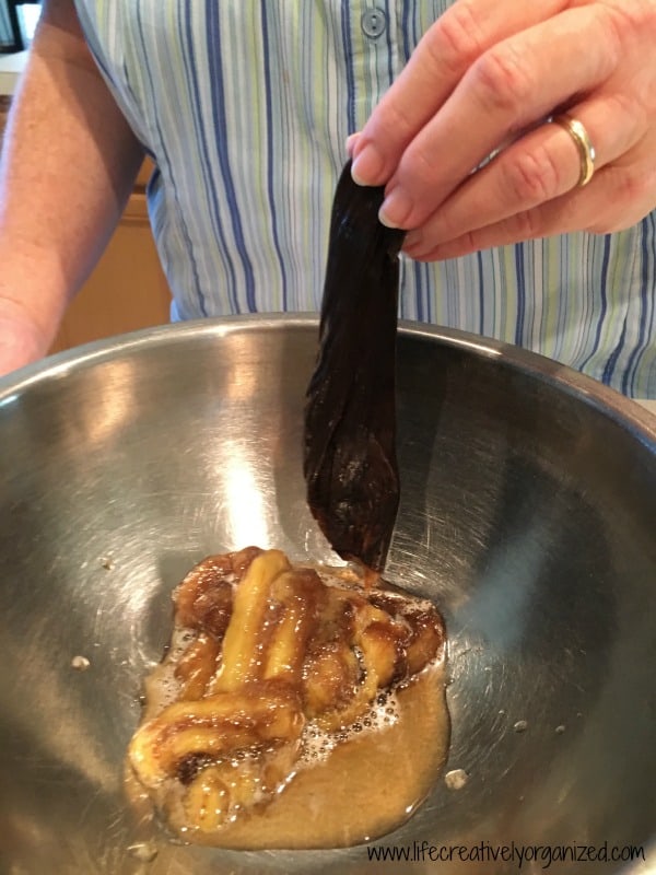 thawed banana ready to use in recipes