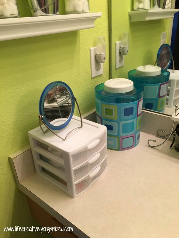 Kids' bathroom makeover adding drawers for bathroom storage LIFE, CREATIVELY ORGANIZED