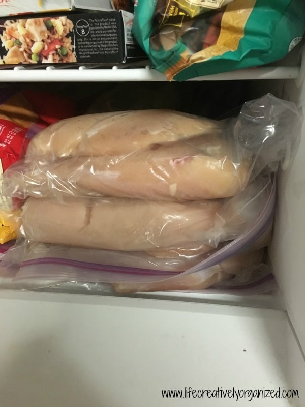How to prep and freeze chicken prepped chicken in the freezer LIFE