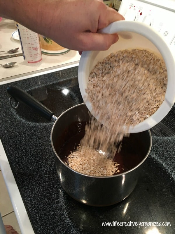 Adding oats to no-bake cookies