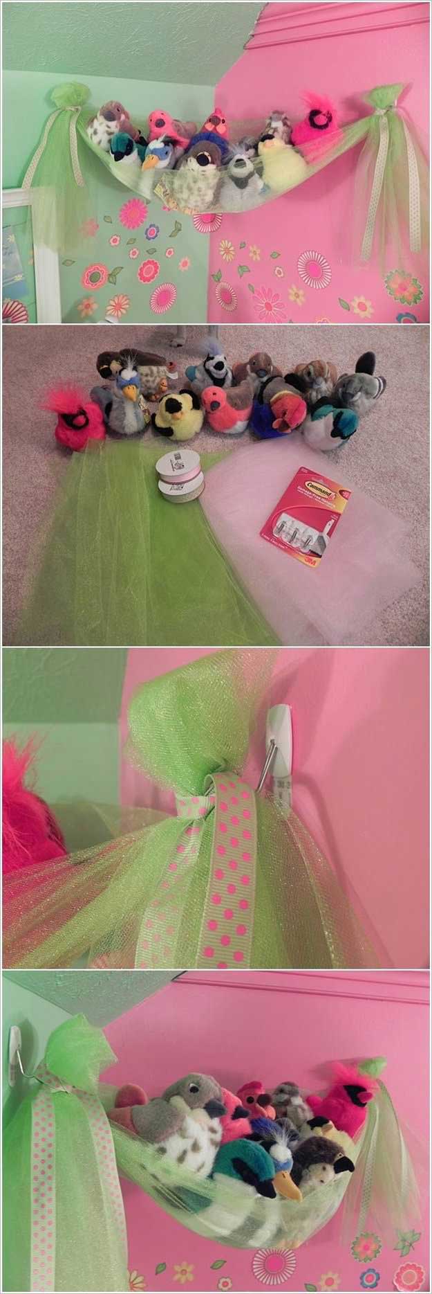 tulle DIY stuffed toy storage LIFE, CREATIVELY ORGANIZED