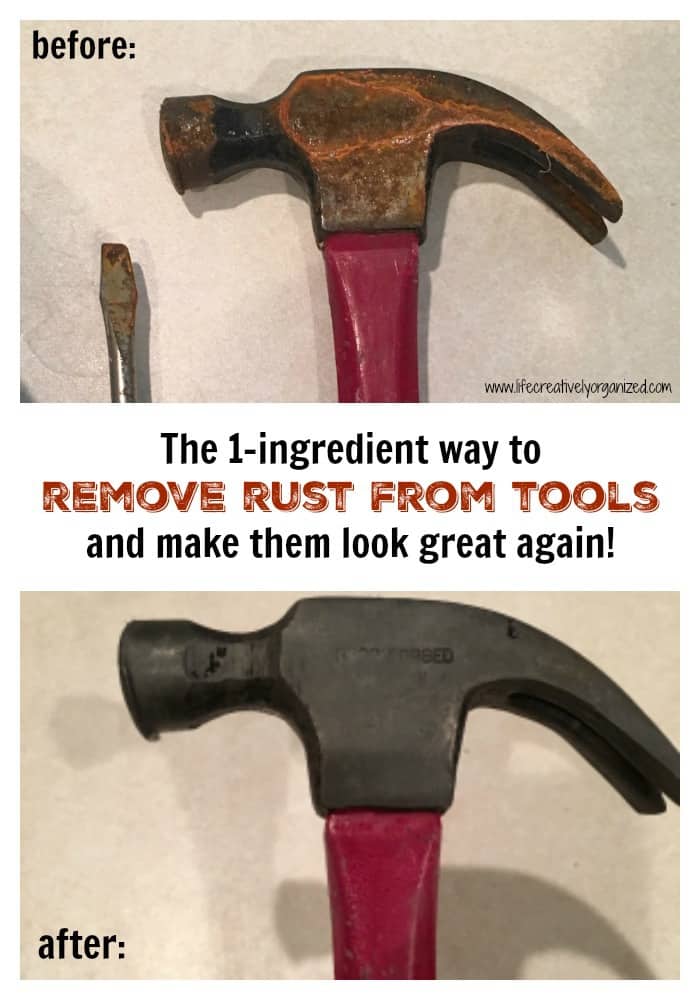 Remove rust from tools the easy way LIFE, CREATIVELY ORGANIZED