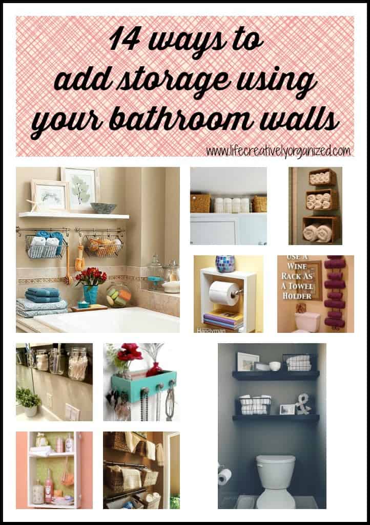 14 ways to add storage using bathroom walls! LIFE, CREATIVELY ORGANIZED