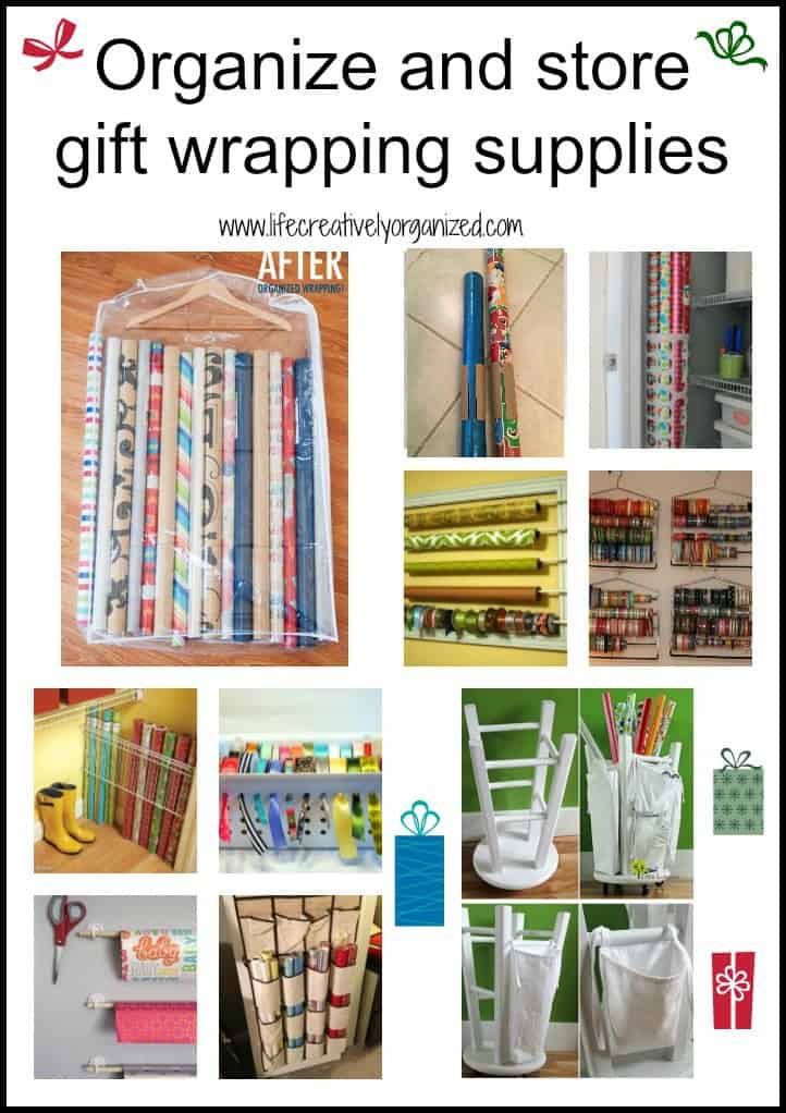 updaqted organize and store gift wrapping supplies LIFE, CREATIVELY ORGANIZED