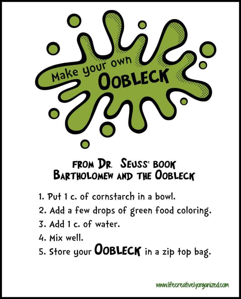 How To Make Oobleck Printable LIFE CREATIVELY ORGANIZED