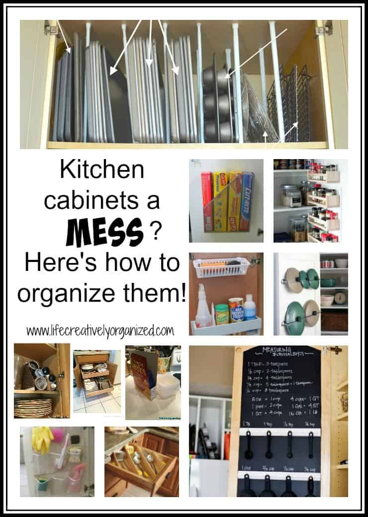 Kitchen cabinets and drawers a mess? Here's how to organize them! Easy ...