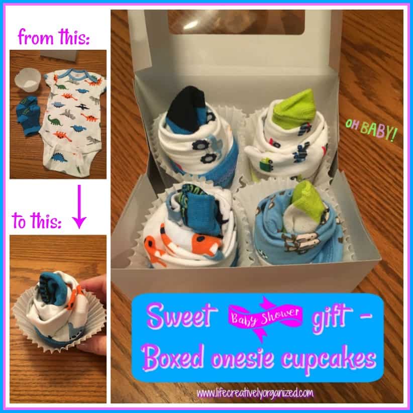 Onesie cupcakes a sweet baby shower gift LIFE, CREATIVELY ORGANIZED
