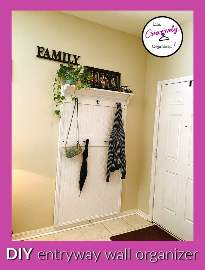 DIY entryway wall organizer